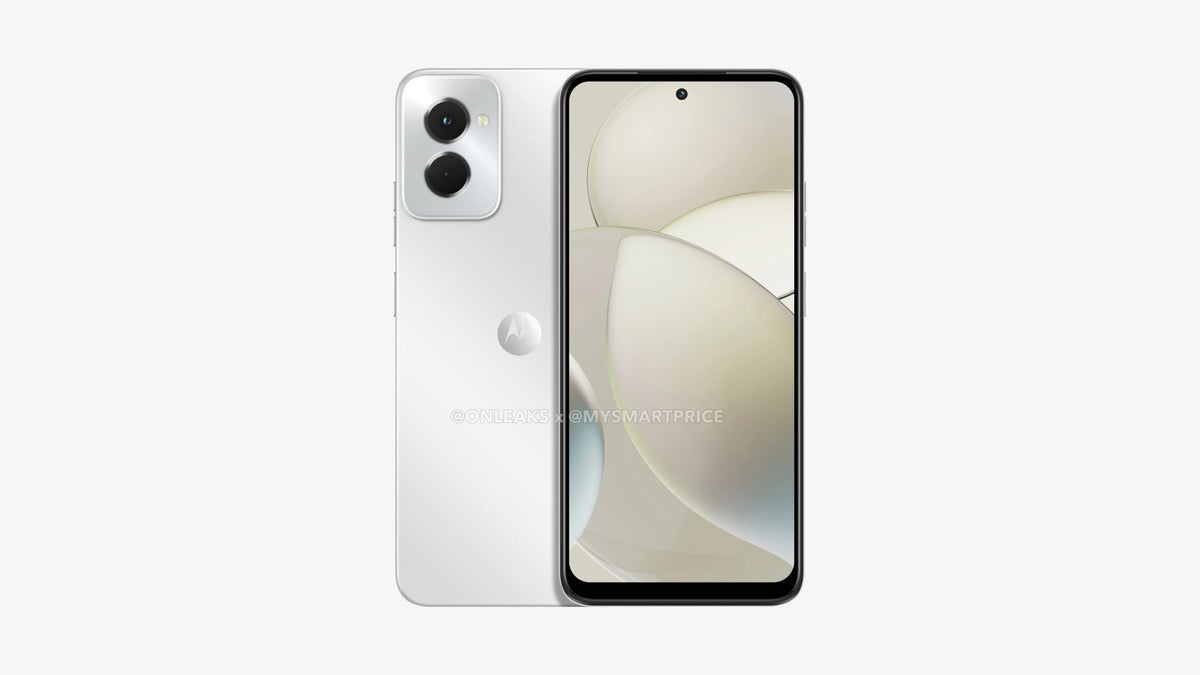 The front and back of the Moto G Power (2024) is shown against a white background.
