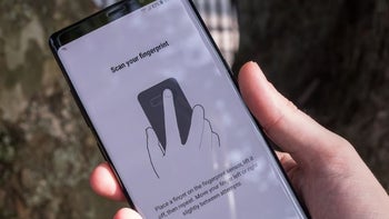 Setting up a fingerprint on Samsung Galaxy Note 8