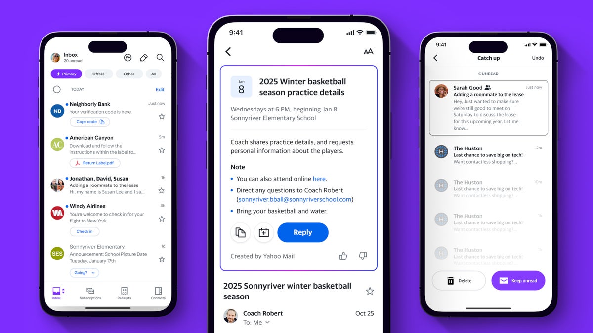 Yahoo Mail launches new mobile app focused on AI - PhoneArena