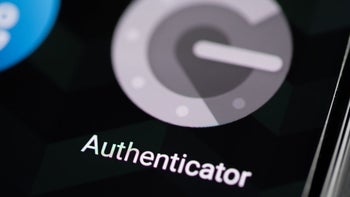 Closeup image of the Google Authenticator logo on a phone