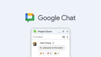 An image displaying the Google Chat logo and a small screenshot of its UI