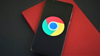 Google Chrome logo on a smartphone