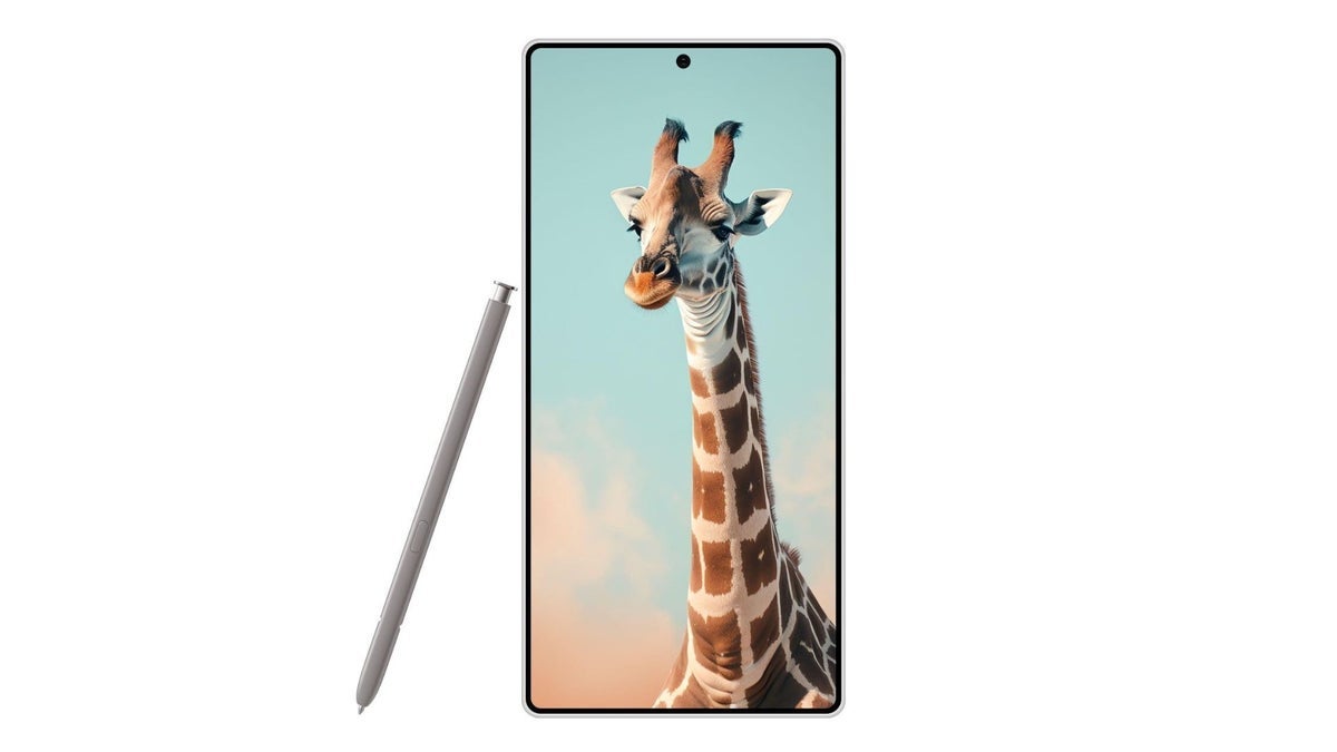 A Samsung Galaxy S25 Ultra smartphone with a matching S Pen stylus.