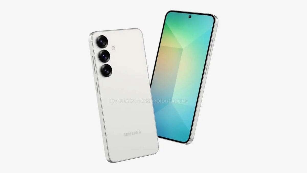Render of the Galaxy S25 on a white background.