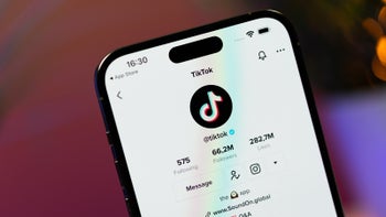 Image of an iPhone displaying the TikTok app listing on the app store