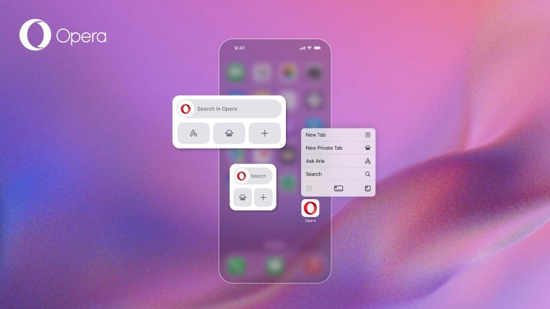 iPhones get customizable widgets and easy access to Opera's AI assistant