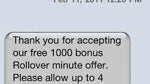 AT&T iPhone customers are being given a bonus 1000 rollover minutes for their loyalty