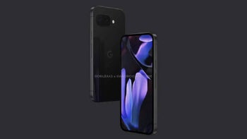 A render of the upcoming Pixel 9a mid-range handset coming this spring.