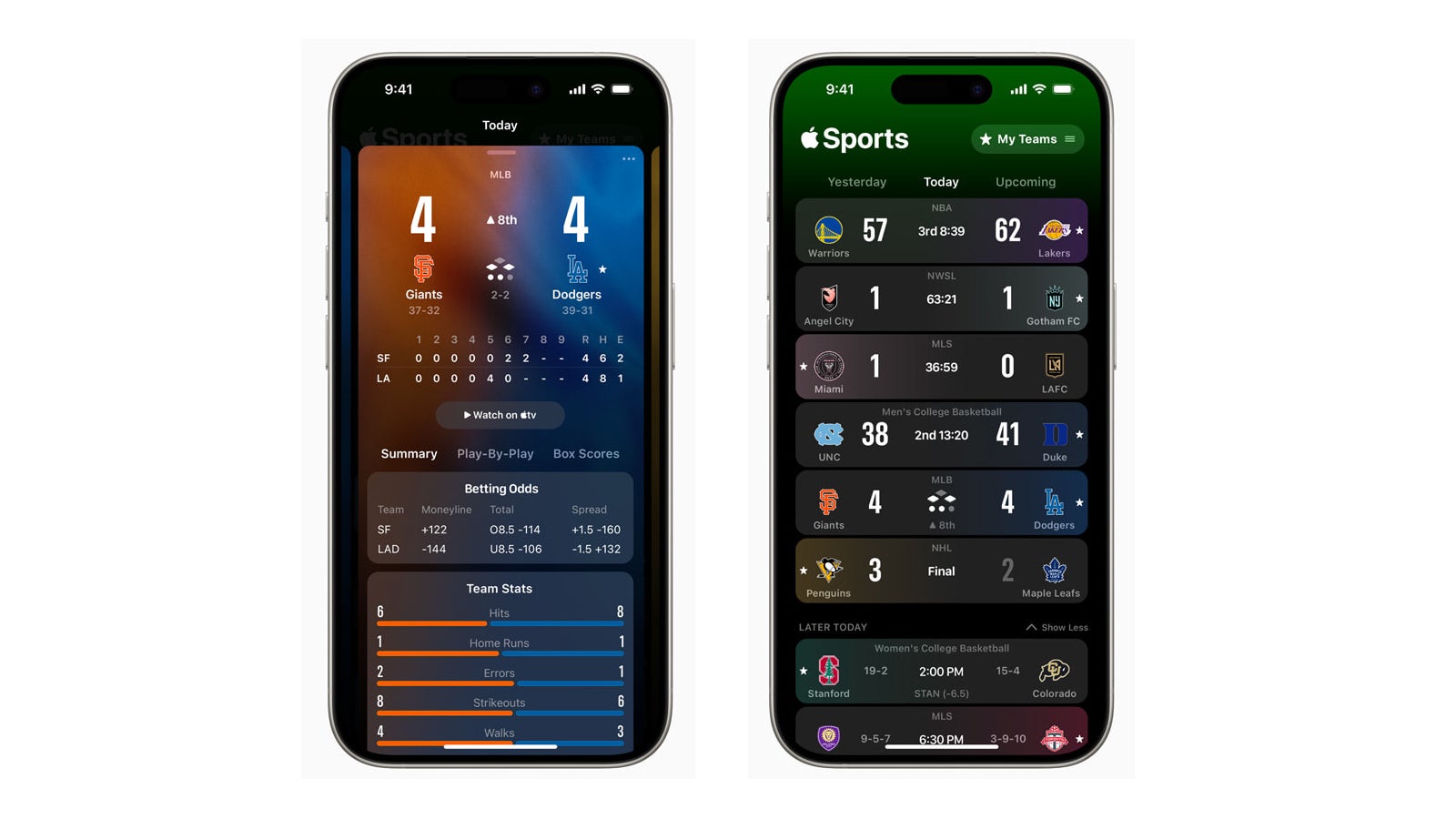 Apple Sports updated with TV broadcast info, support for more soccer tournaments