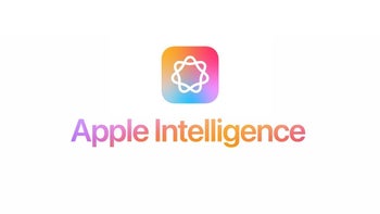 Apple Intelligence logo displayed over a white background.