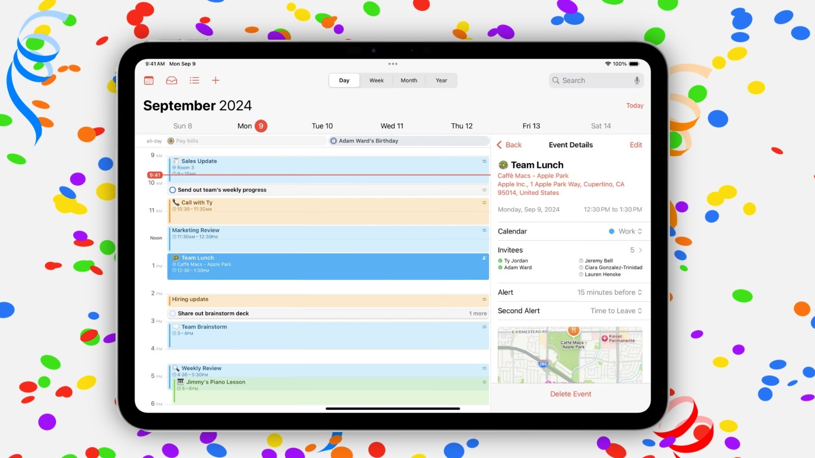 Apple will reportedly launch a new event planning and invite feature next week called "Confetti"