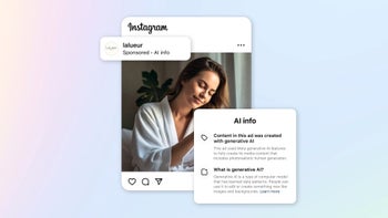 An image showing an Instagram ad with AI info in a different box.