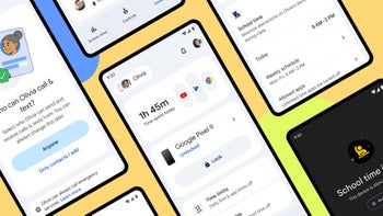 Header image including screenshots from the new Family Link app's interface