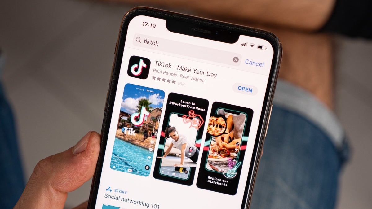 TikTok's listing in the Apple App Store where it has returned after being kicked off by Apple.