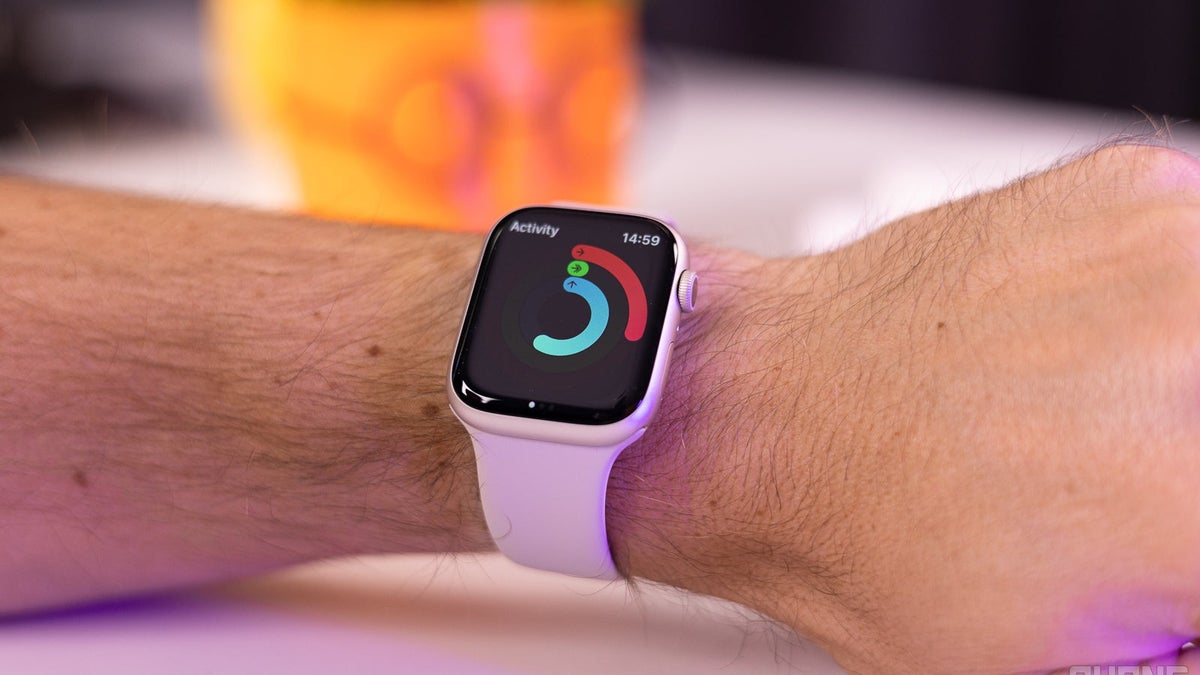 A close-up of the Apple Watch Series 8.