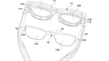 A drawing of glasses design with numbers for each element.