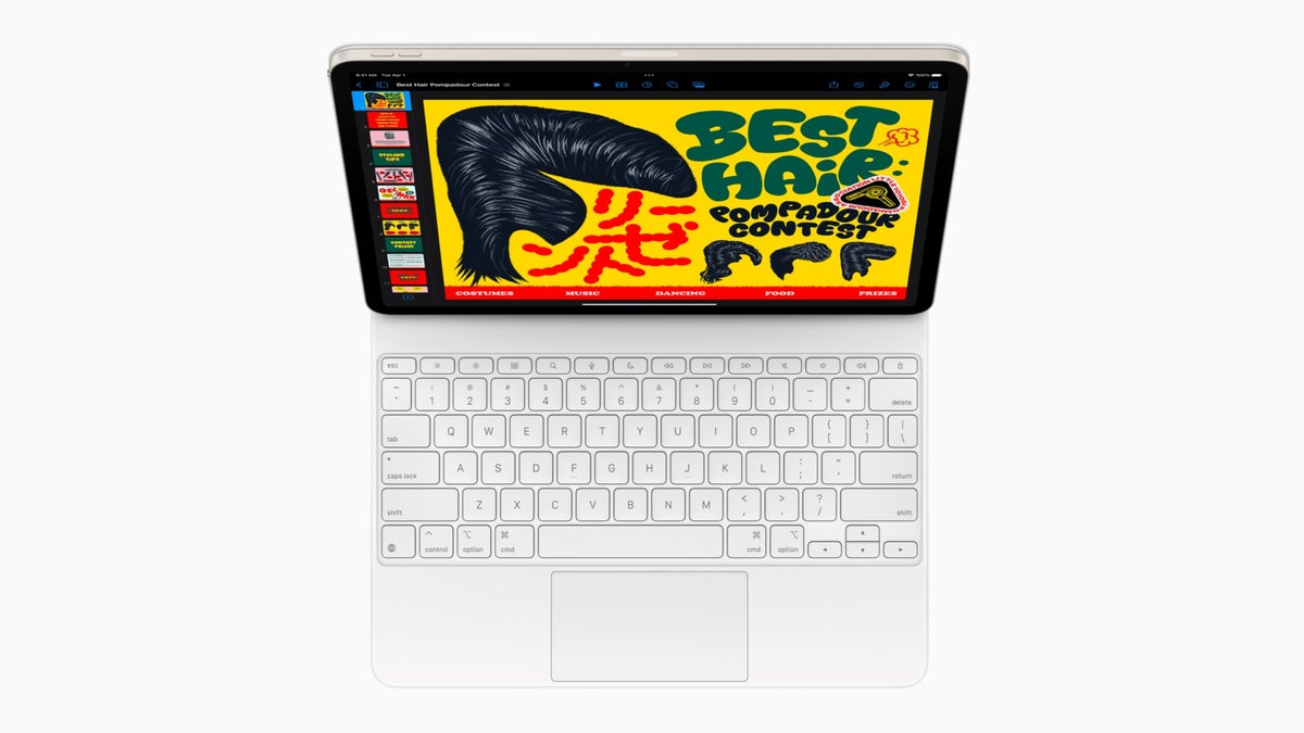 Image of the top view of the iPad Air Magic Keyboard