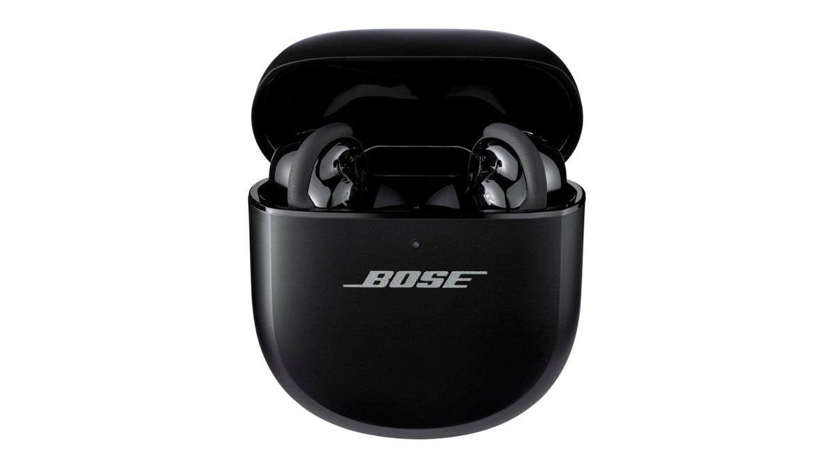 A close-up of the Bose QuietComfort Ultra earbuds