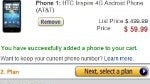 Amazon has the HTC Inspire 4G for $59.99, the HTC Freestyle for a penny