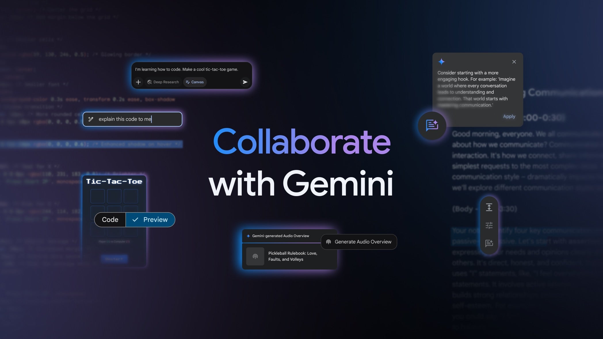 You can now interact with Google Gemini to fix your writing and code, get podcast-style summaries