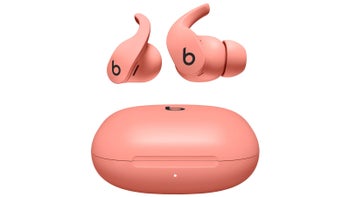 Beats Fit Pro earbuds in Coral Pink color