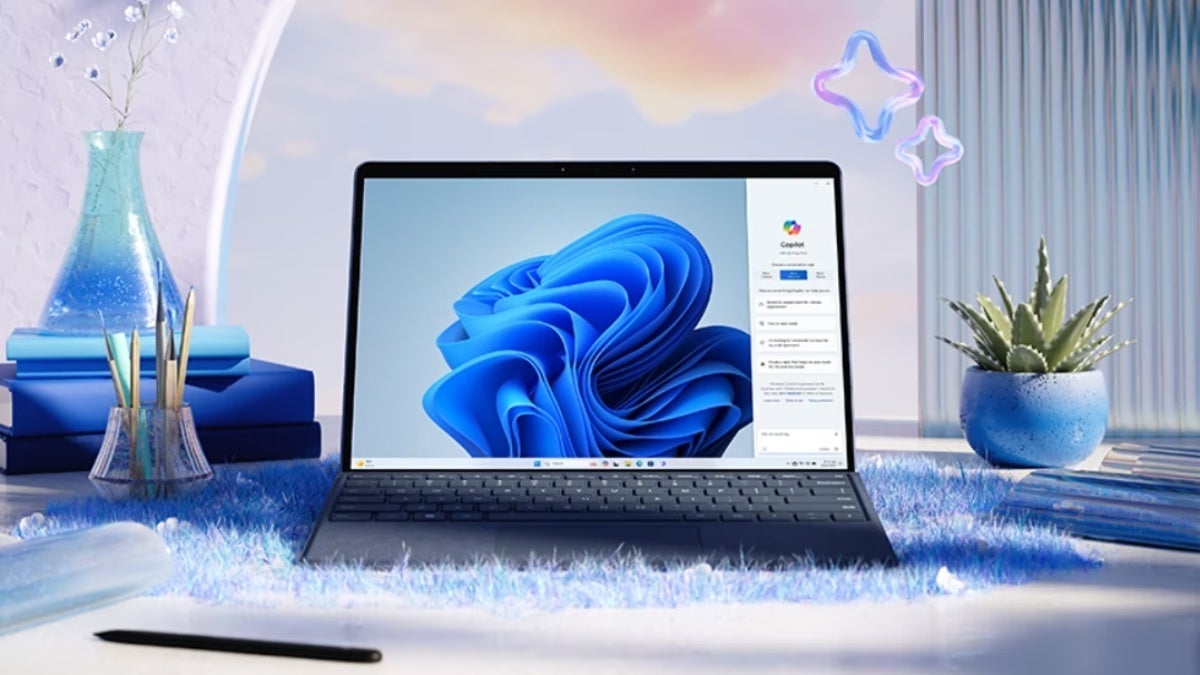 A Windows laptop.