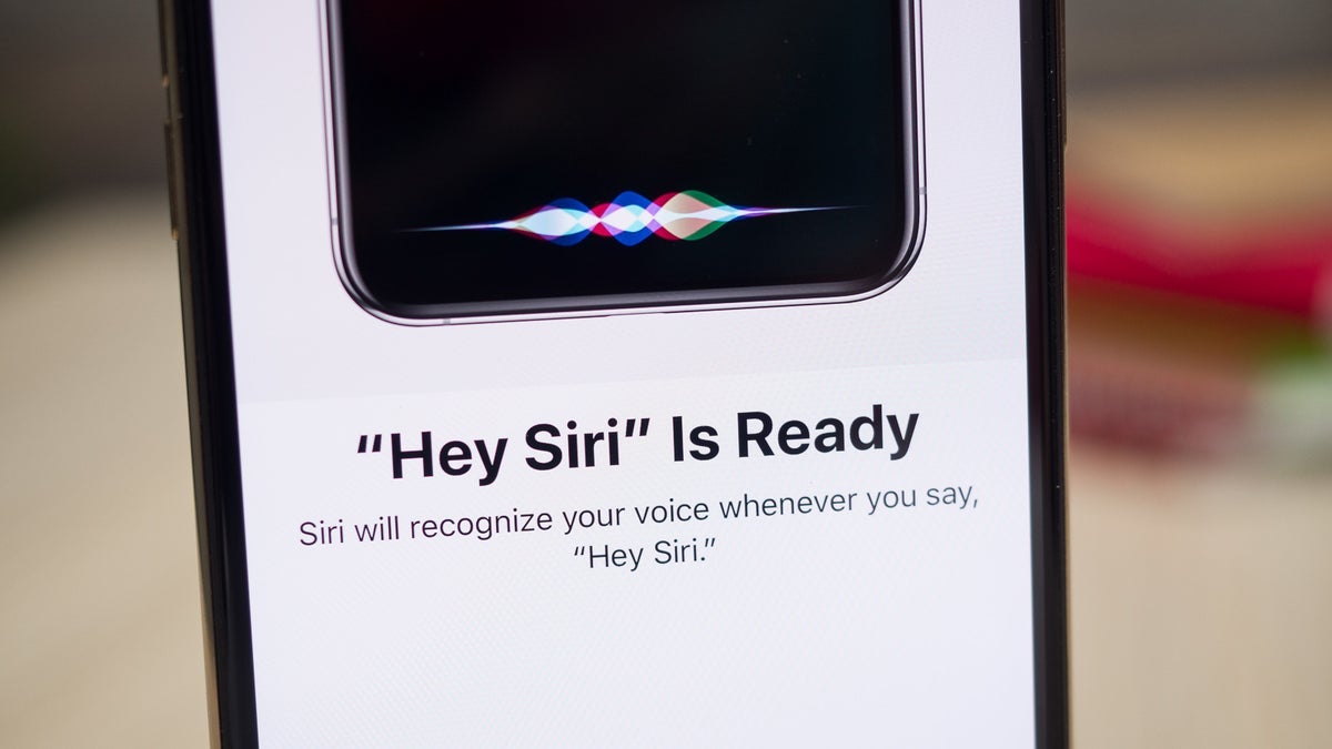 Siri on an iPhone.