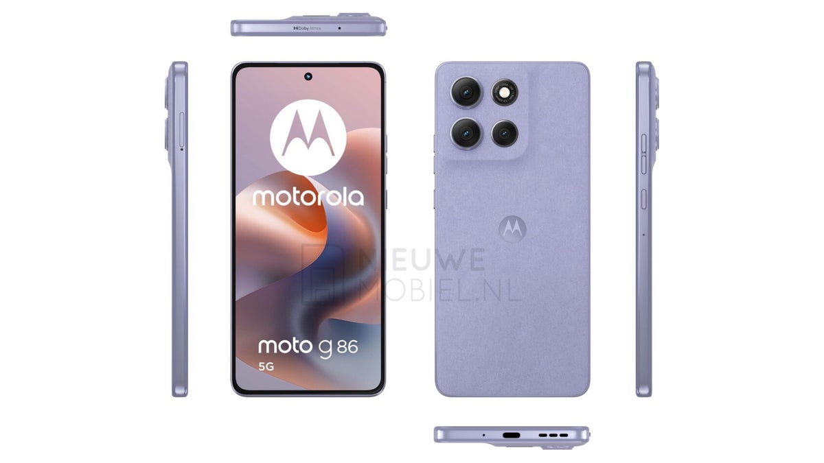 Leaked render of the Moto G86