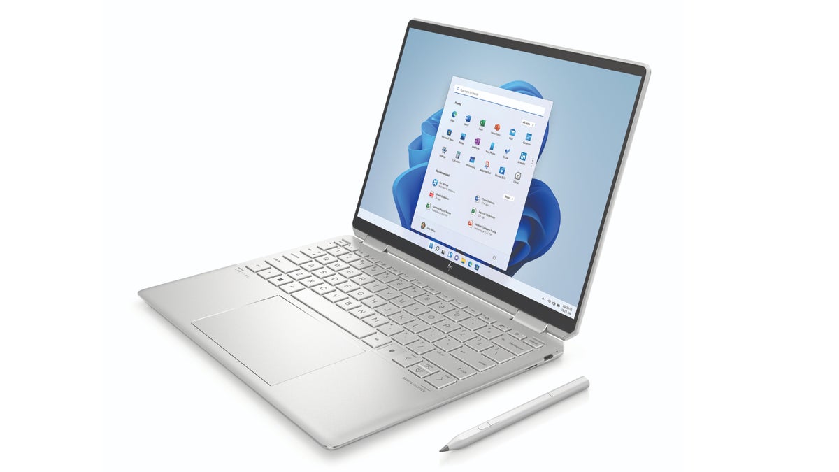 A laptop with Windows OS on it.