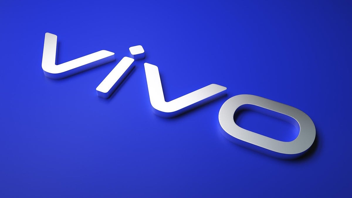 Vivo logo in blue.
