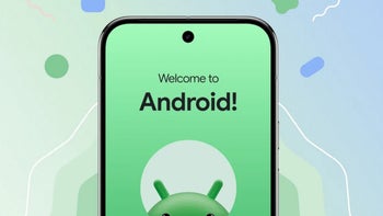 A Welcome to Android splash page is seen on a screenshot taken of a Pixel device.