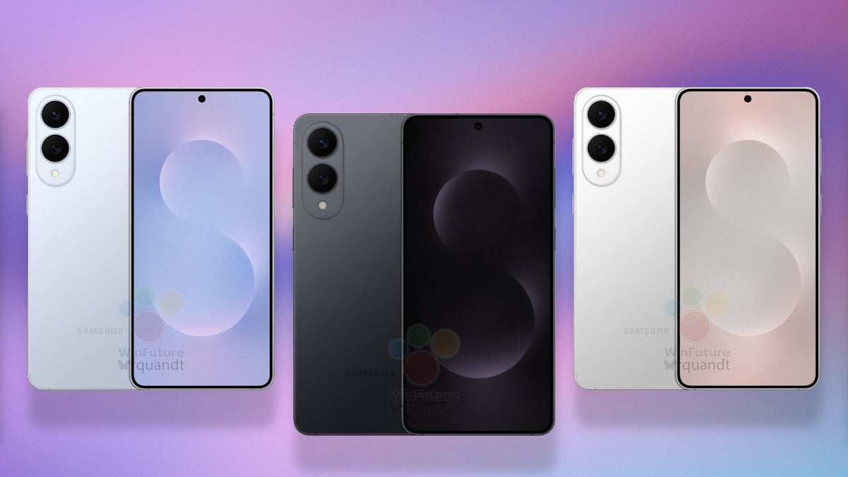 Leaked renders of the Samsung Galaxy S25 Edge in different colors