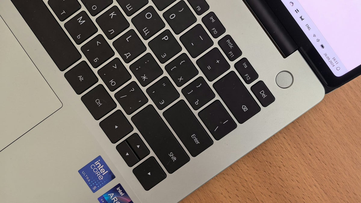 A laptop's keyboard.