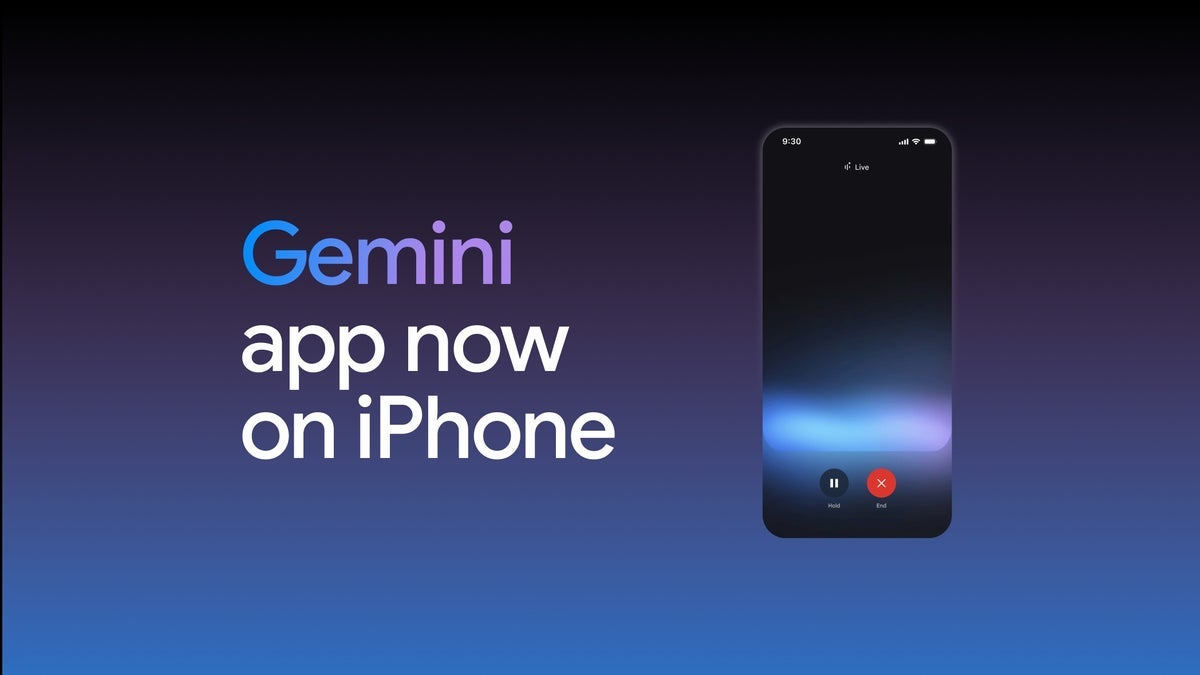 Google promotes the new iOS Gemini app for iPhone users.