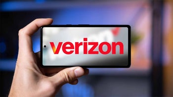 Verizon logo on a phone screen.