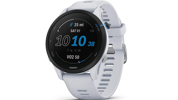 A Garmin Forerunner 255 Music on a white background.