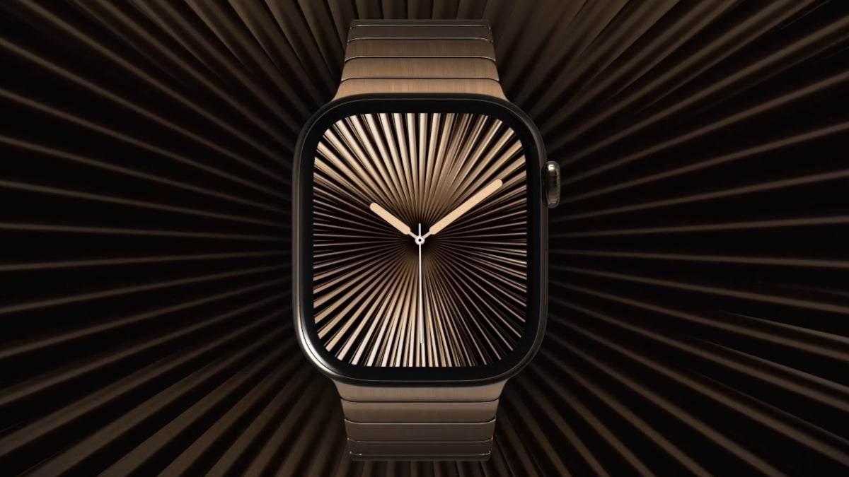 The Apple Watch Series 10 with a dressy face.
