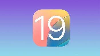 The iPhone iOS 19 icon appears against an iPhone-esque backdrop.