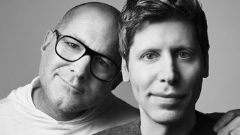 Portrait of Jony Ive and Sam Altman