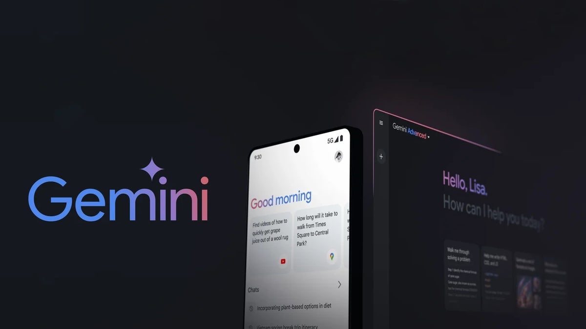 Google Gemini header featuring a phone and a browser