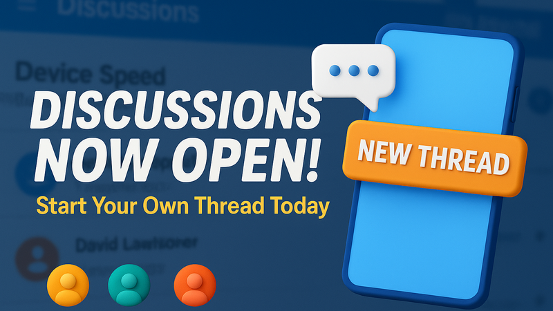Discussions are now open! Start your own threads and share your thoughts with the community