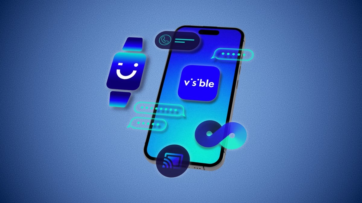 Illustration of smartphone and smartwatch with Visible logo