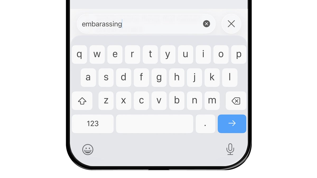 iOS keyboard