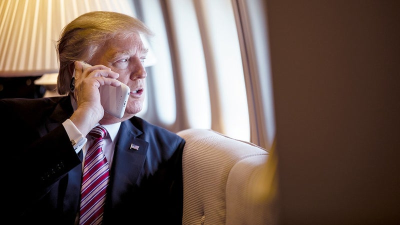The President might be working on a Trump Phone and 'T1' mobile carrier (not a joke)