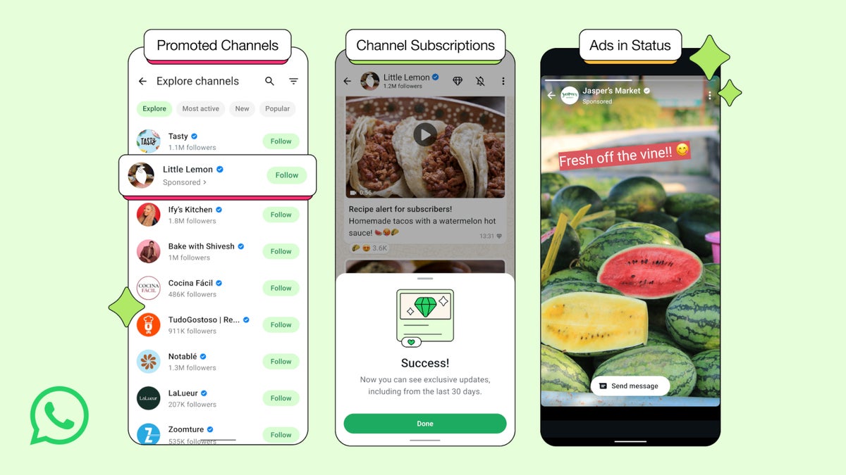 WhatsApp Updates tab