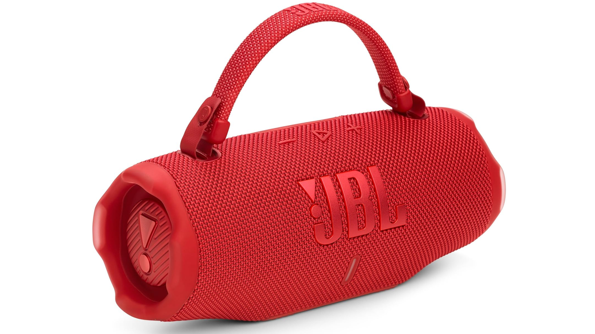 JBL Charge 6 in Red on a white background.