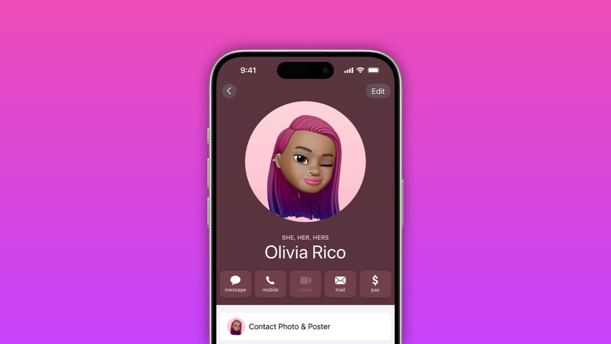 IOS contact poster mockup header image