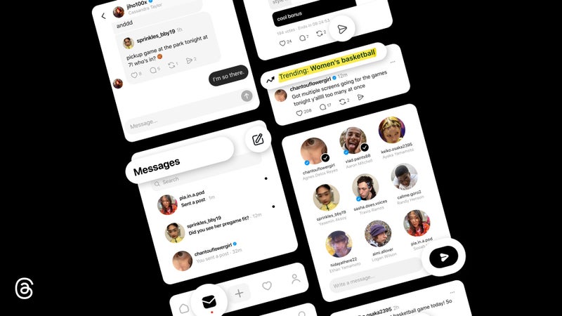 Threads gets private messaging and a fresh look to highlight top conversations