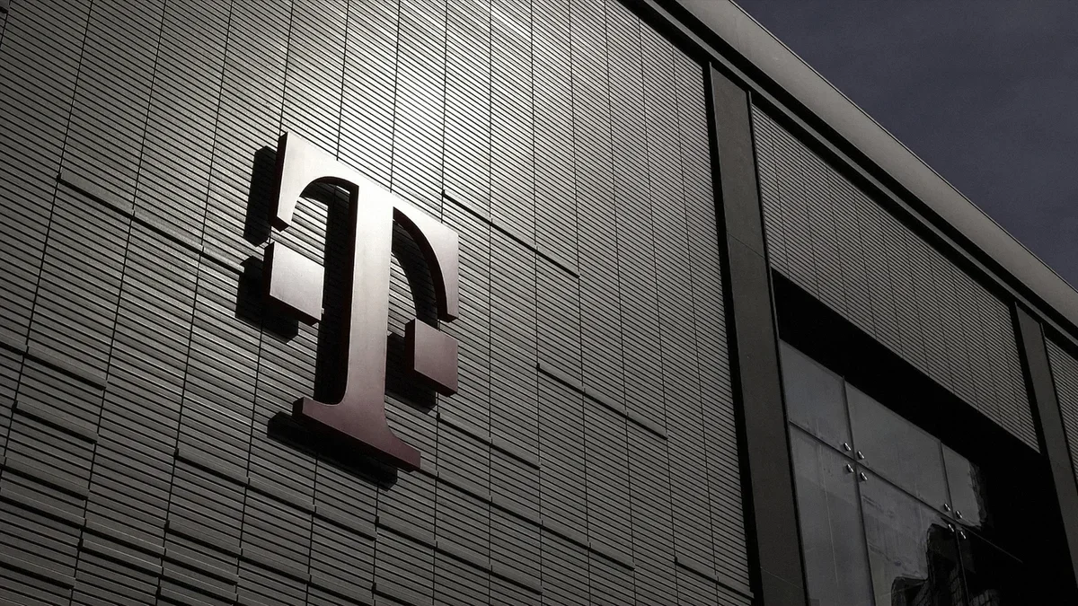 T-Mobile logo on a building.