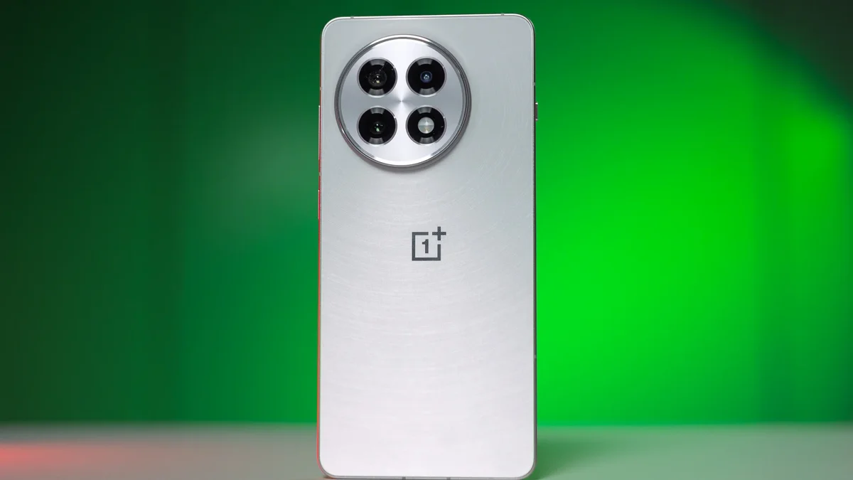 A closeup of the OnePlus 13R.